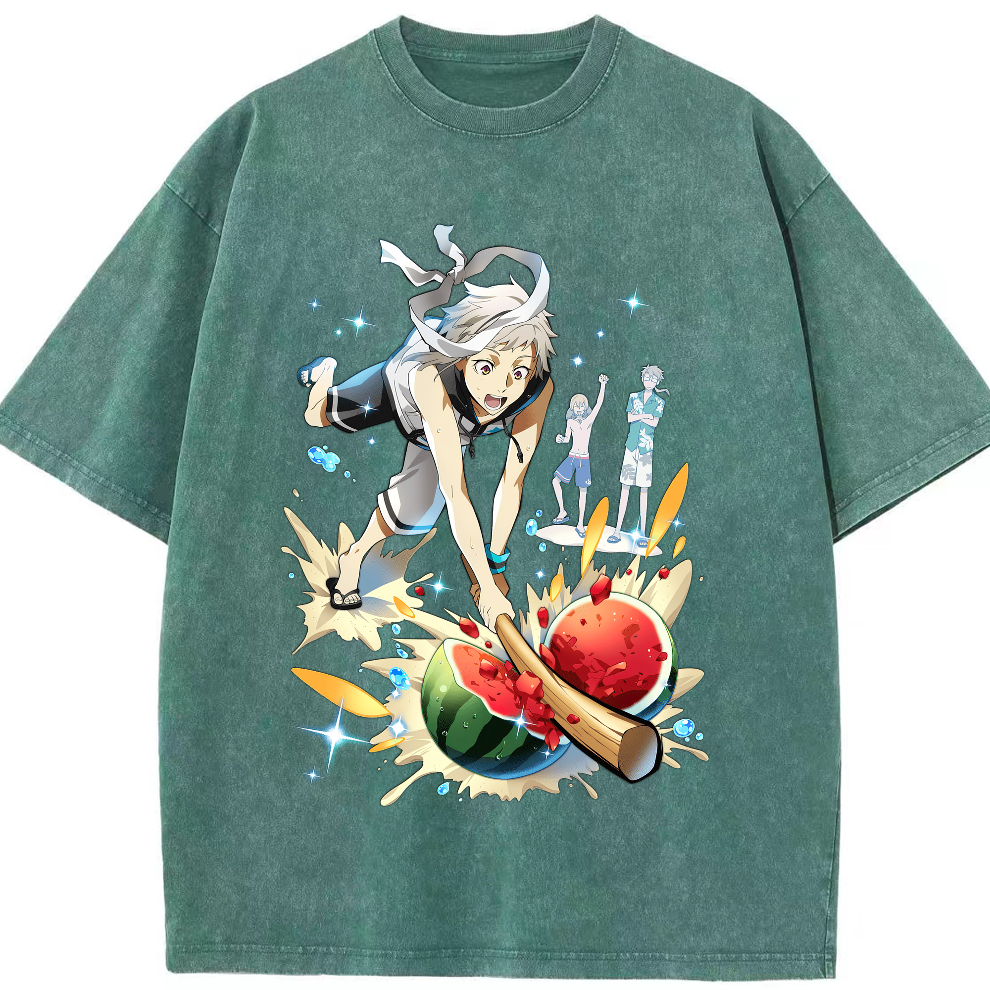 （画像用） 文豪ストレイドッグス Bungo Stray Dogs 綿100% ヴィンテージ風 半袖Tシャツ（フロントプリント）